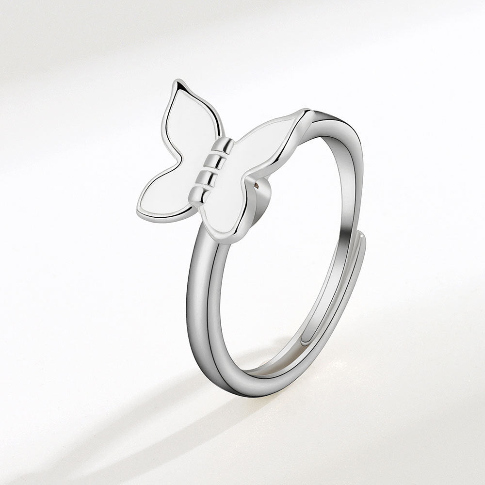 Rotatable Butterfly Female Cold Wind Niche Opening Ring