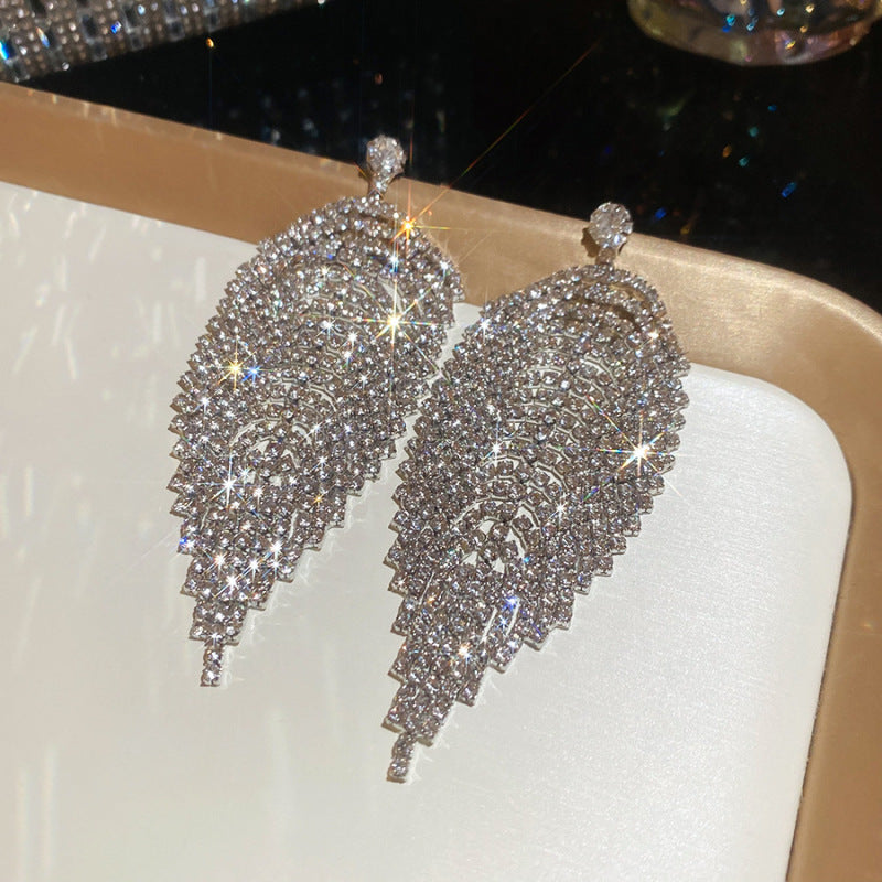 Women's Sier Diamond Tassel Light Luxury High-grade Simple Rings