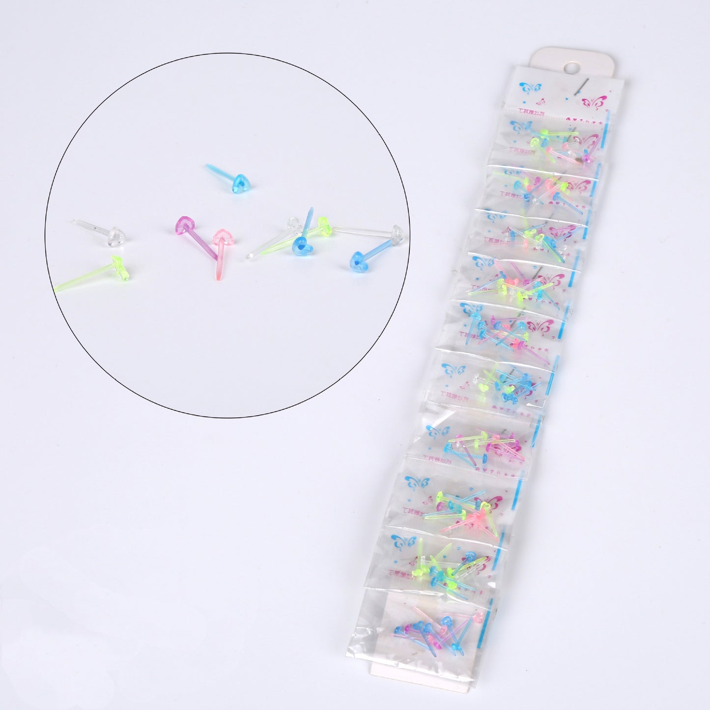 Women's & Men's Plastic Needle Ear Bar Four-leaf Clover Bear Stick Petite Stud Earrings