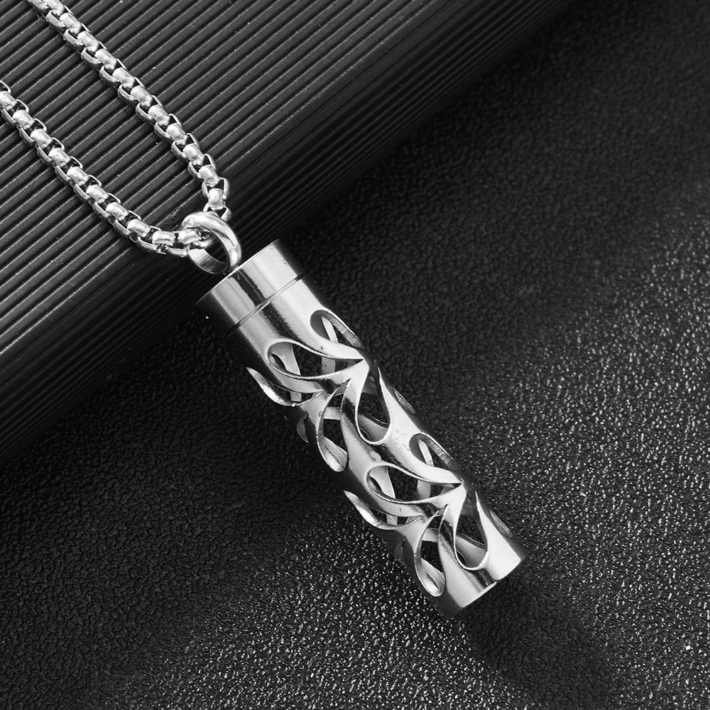 Women's & Men's Titanium Steel Perfume Aroma Diffuser Essential Oil Box Pendants