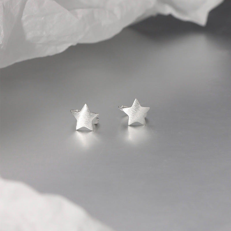 Light Luxury Temperament Niche Design Pentagram Summer Ear Buckle