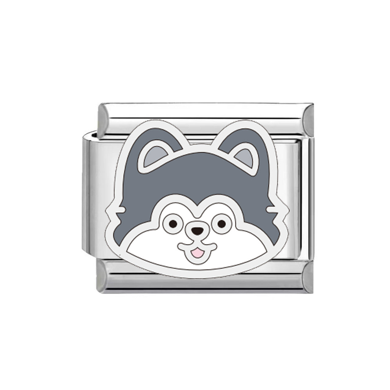 Hot Stainless Steel Italian Module Puppy Pattern Free Bracelet