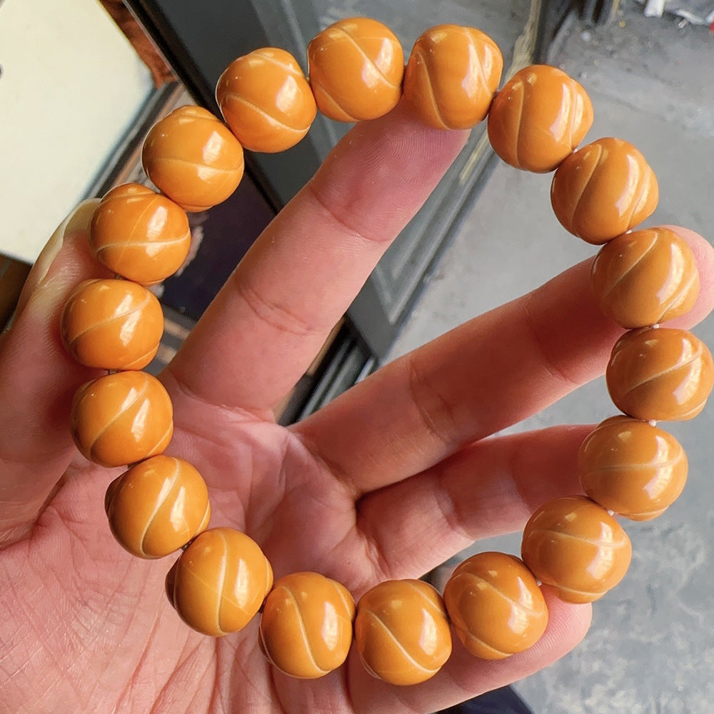 Monkey Head Walnut Glossy Love Fart Peach Single Bracelets