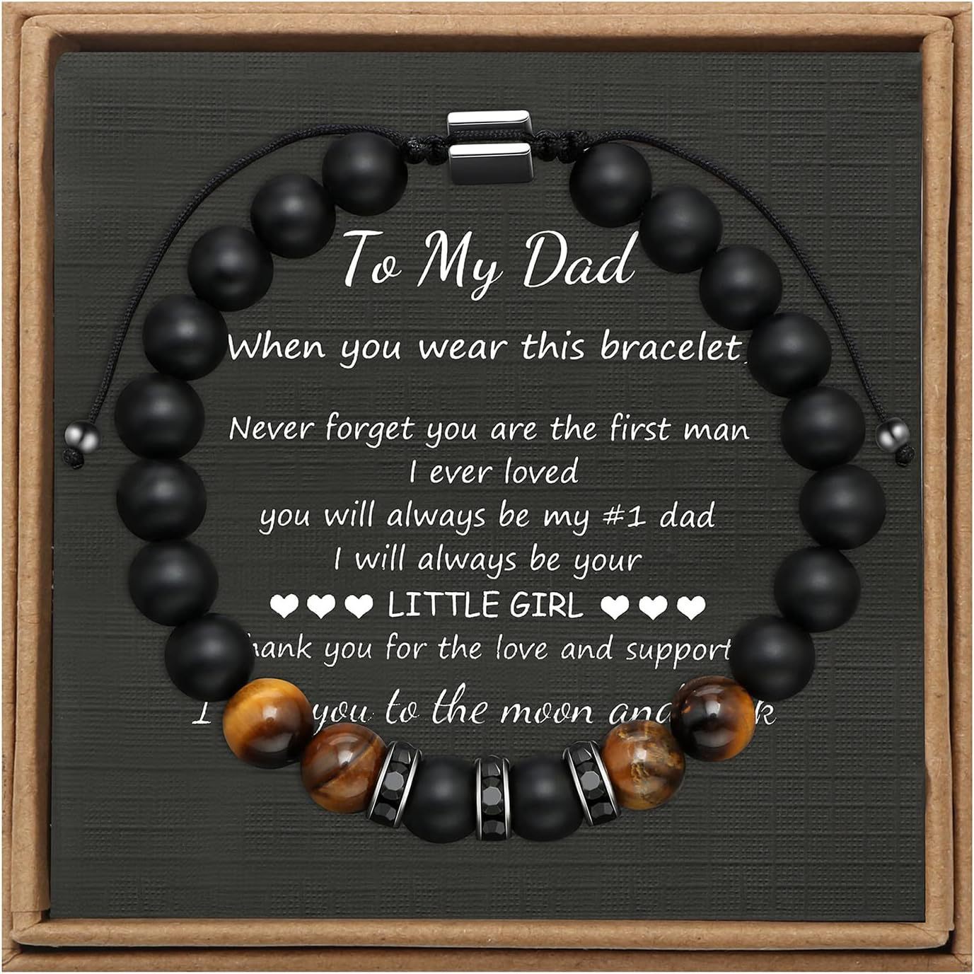 Men's Stone Tiger Eye Woven Adjustable Beaded Bracelet