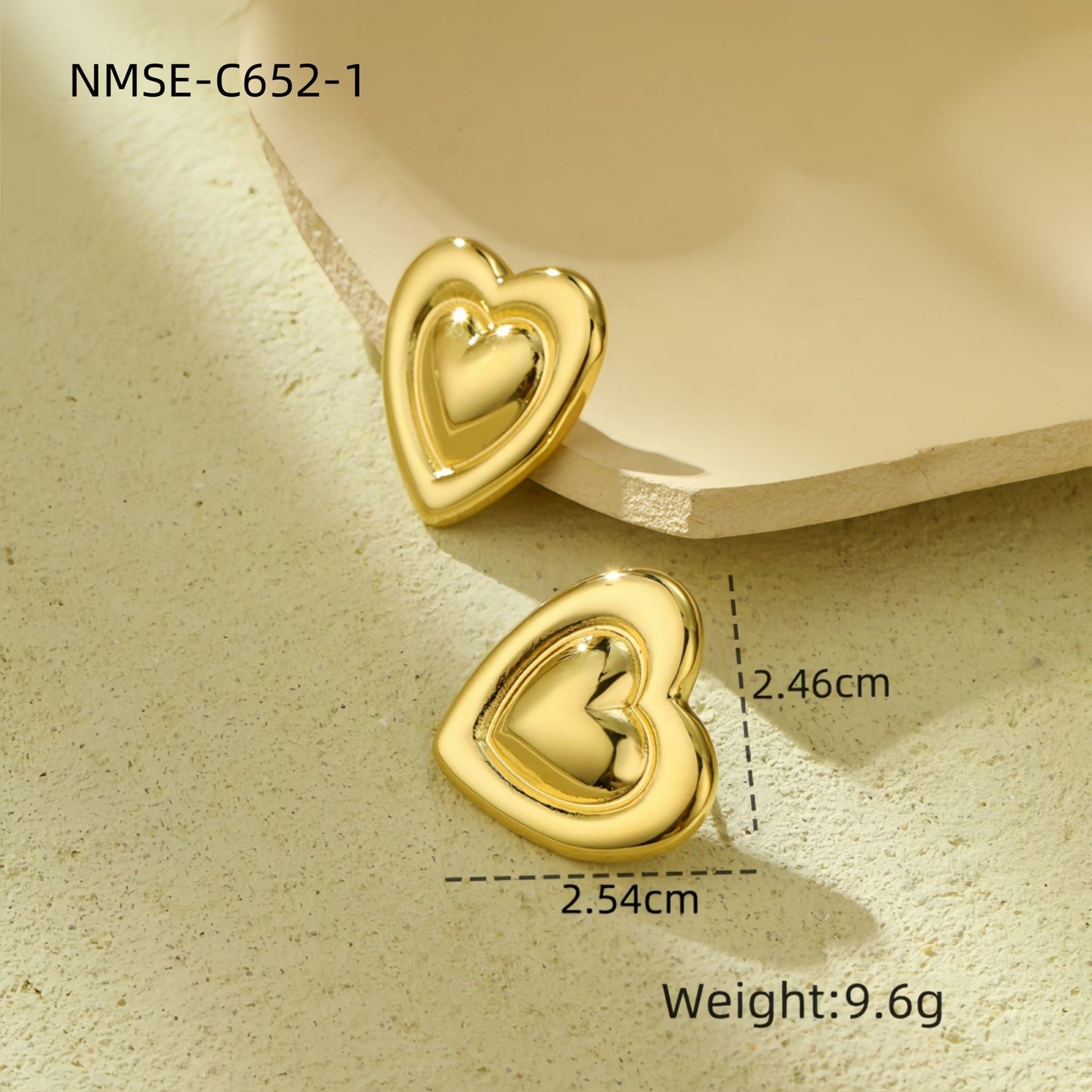 Square Titanium Steel Five-pointed Star High-grade Earrings