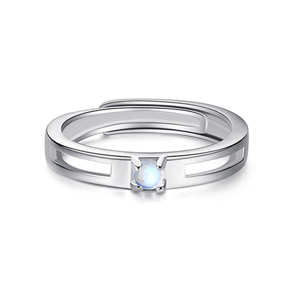 Women's & Men's Personality And Open Moonlight Lovers Couple Rings