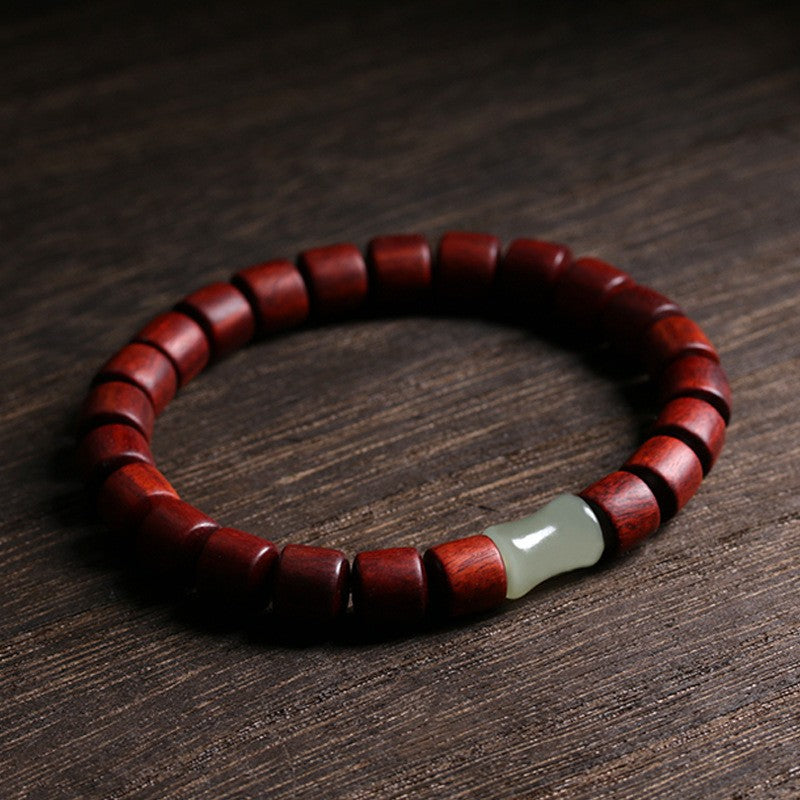 Pterocarpus Couple Female Blackwood Sandalwood Hand Jade Bracelets