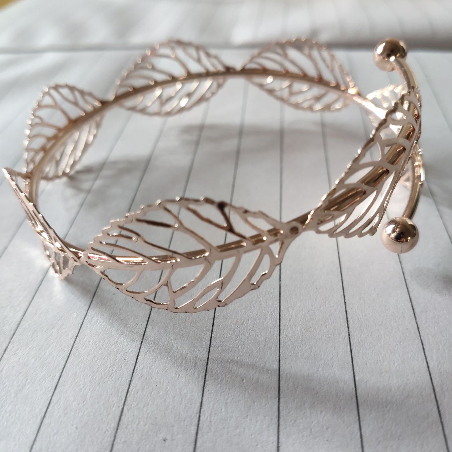 Fashion Armband Leaves Metal Arm Vintage Punk Sweet Bracelet