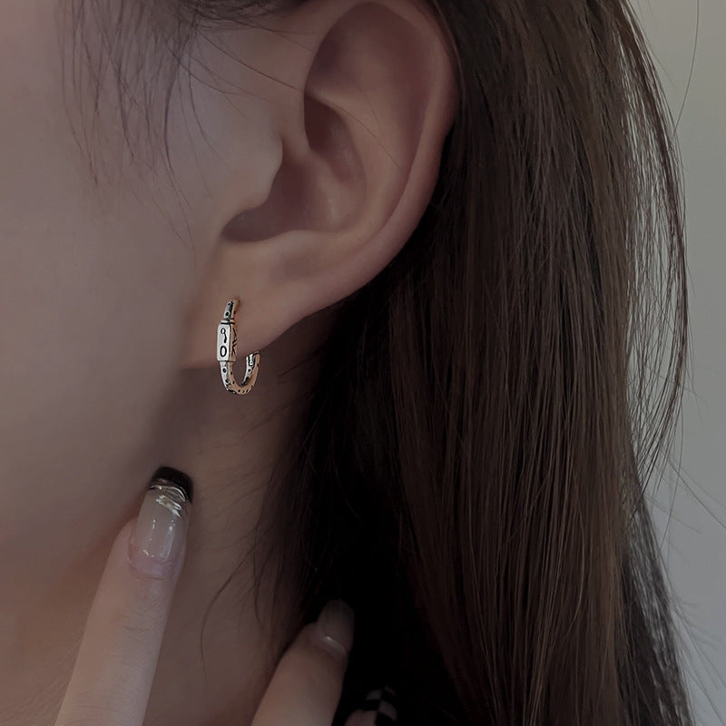 Fashion Personalized Sier Plated Earclip Temperament Earrings