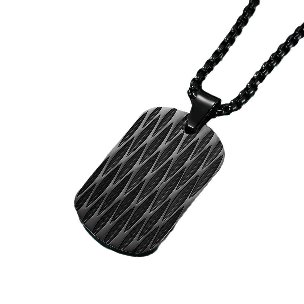 Men's Knife Pattern Stainless Steel Trendy Titanium Necklaces