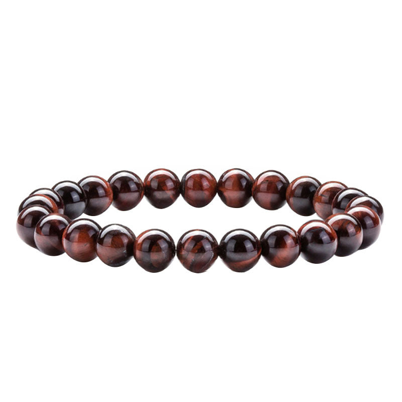 Natural Stone Elastic Tigereye White Turquoise Bracelet