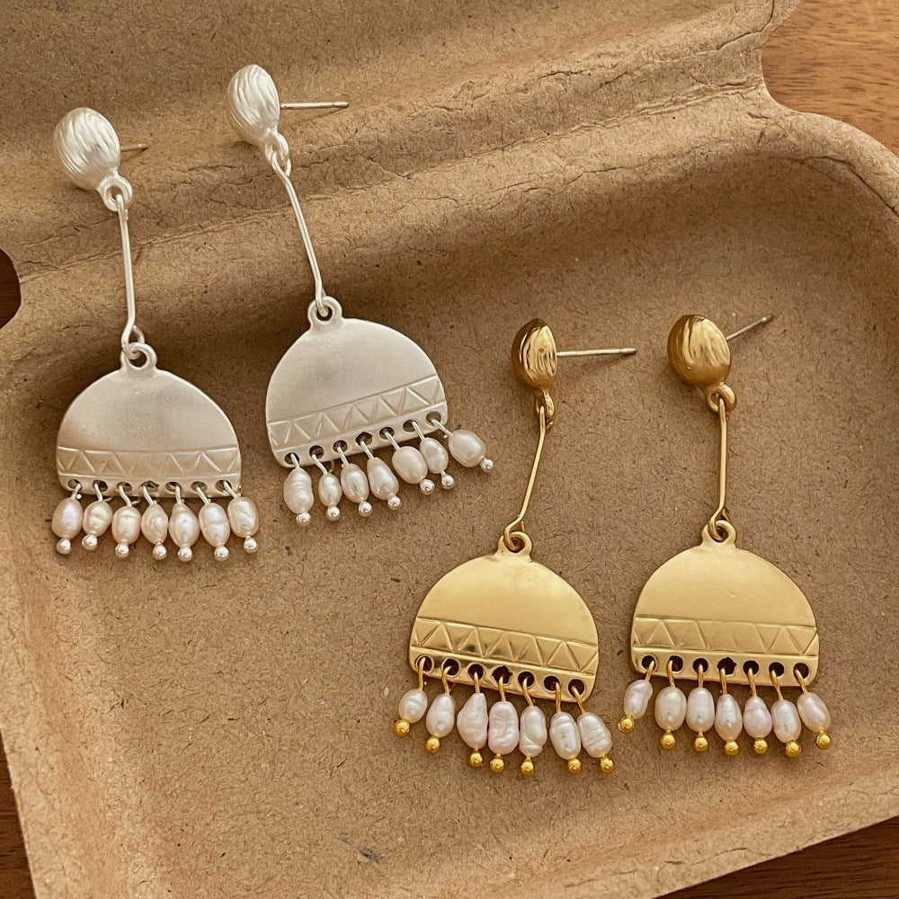 Geometric Fashion High Sense Chinese Unique Graceful Personality Irregular Earrings