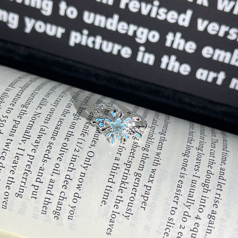 Mori Sweet Dopamine Color Texture Open Female Cold Wind Exquisite Rings