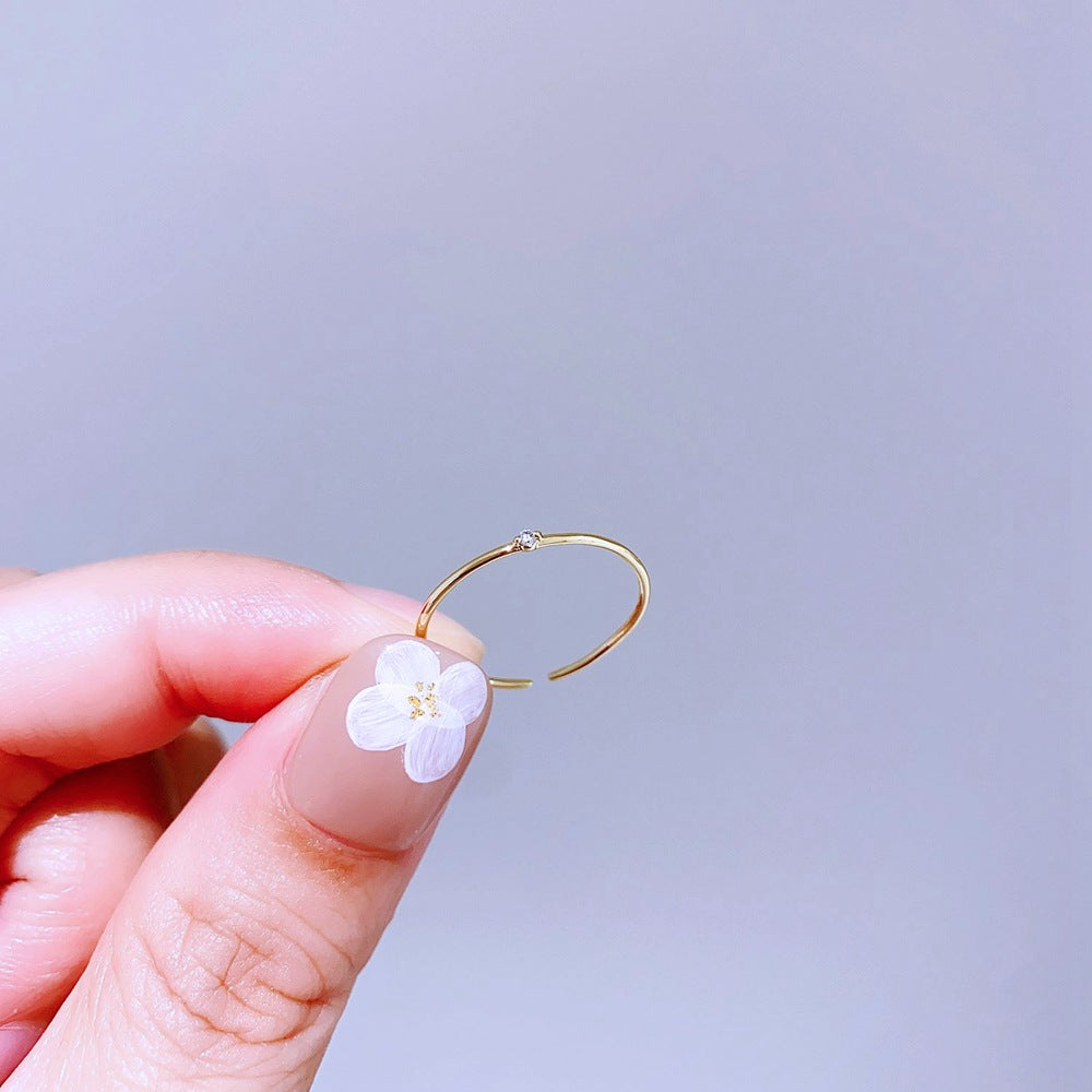 Light Luxury Minority Design Colorful Gemstone Rings