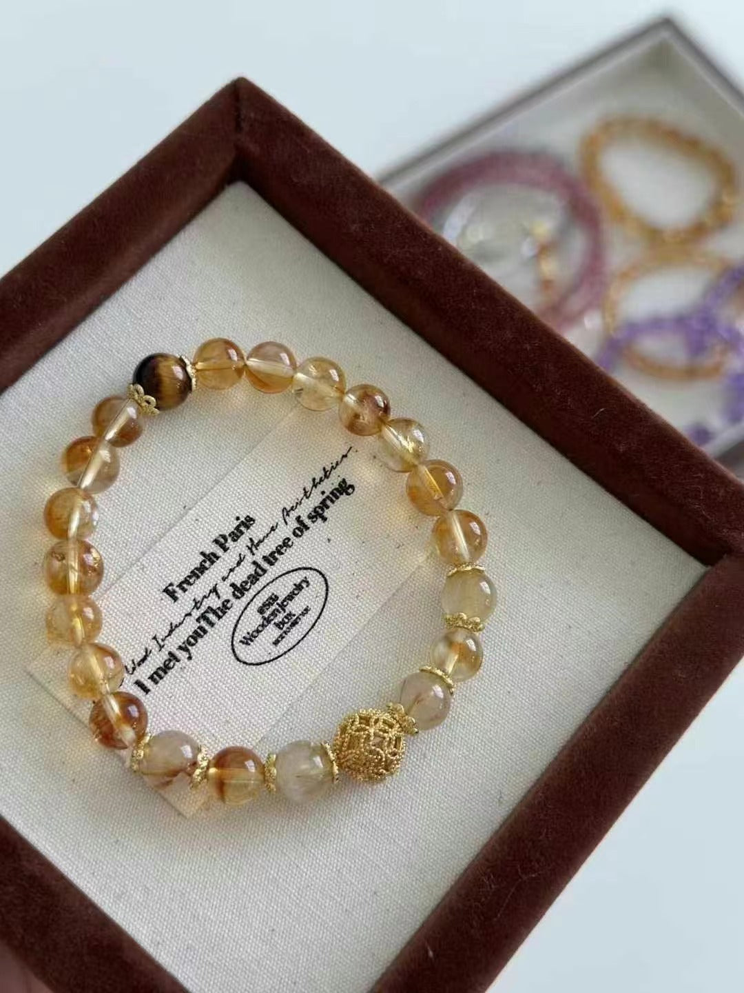 Women's Natural Citrine Niche Design Drip Fresh Sweet Bracelets