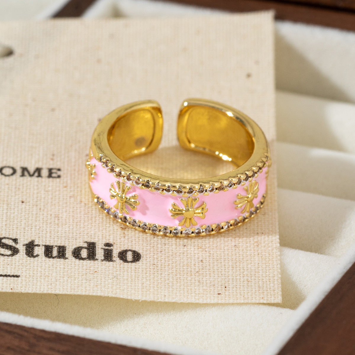 Women's Cross Light Luxury High-grade Sense Twin Index Finger Beautiful Ring