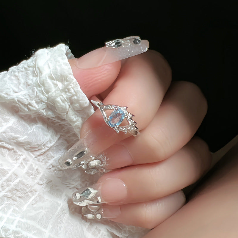 Diamond Flower Fashion Female Cold Style Light Luxury High-grade Rings