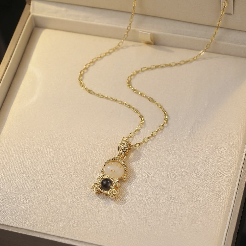 Women's Elegant Rainbow Fashion Star Moon Clavicle Necklaces