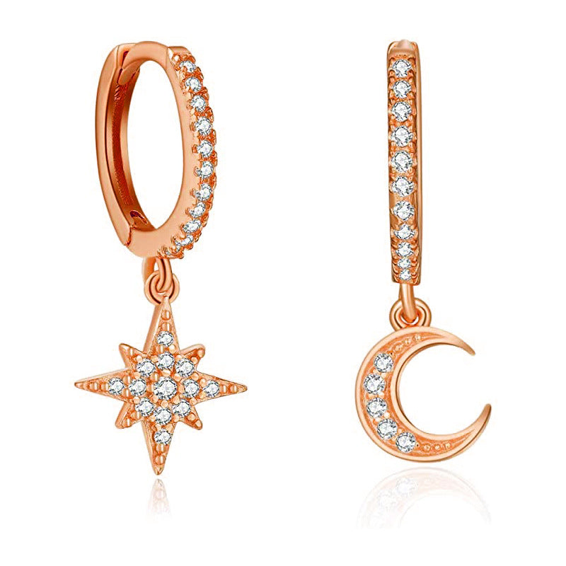 Women's & Men's Popular Zircon Cross Butterfly Star Moon Hip Ear Buckle