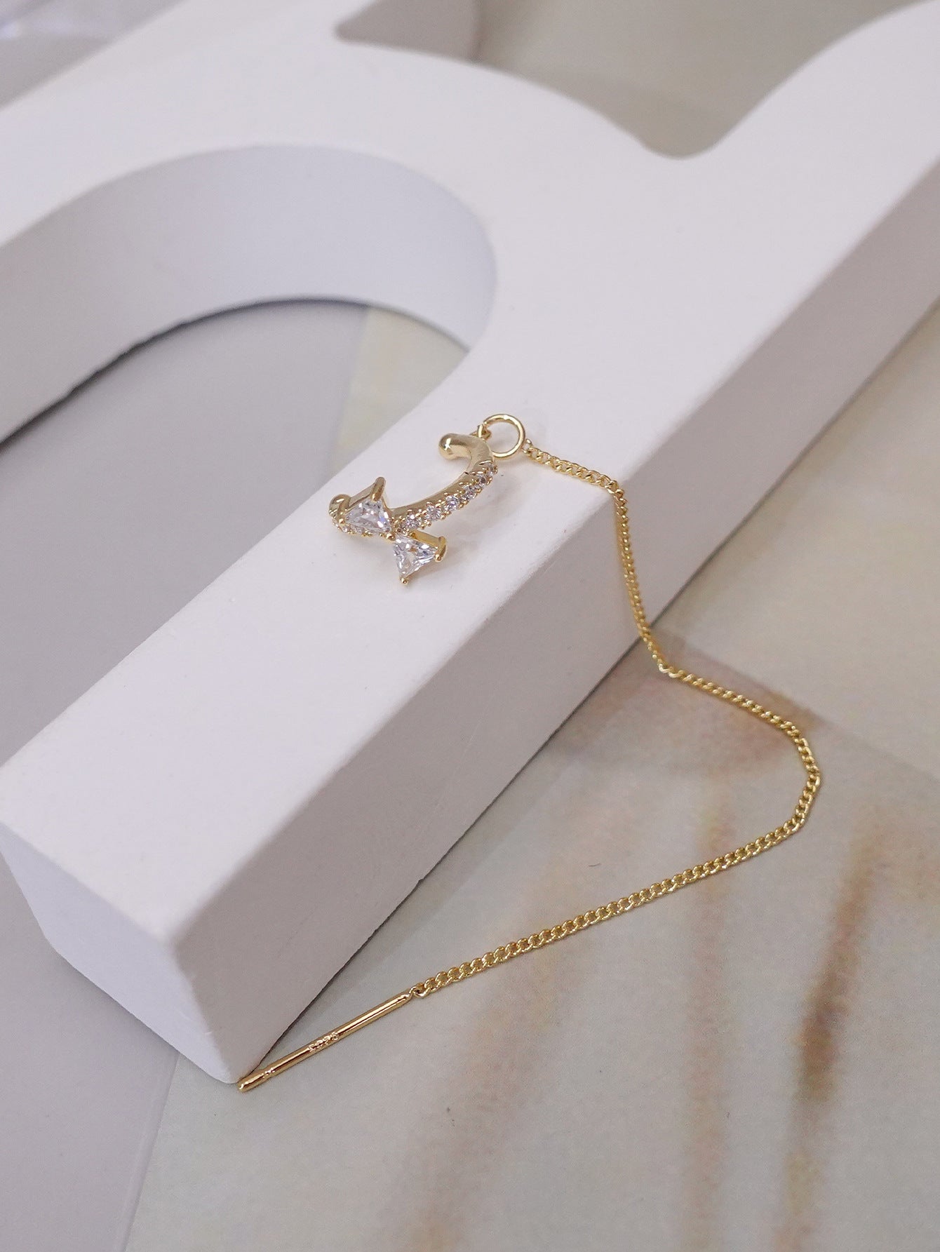 Bow Clip One-piece Tassel Simple Cold Rings