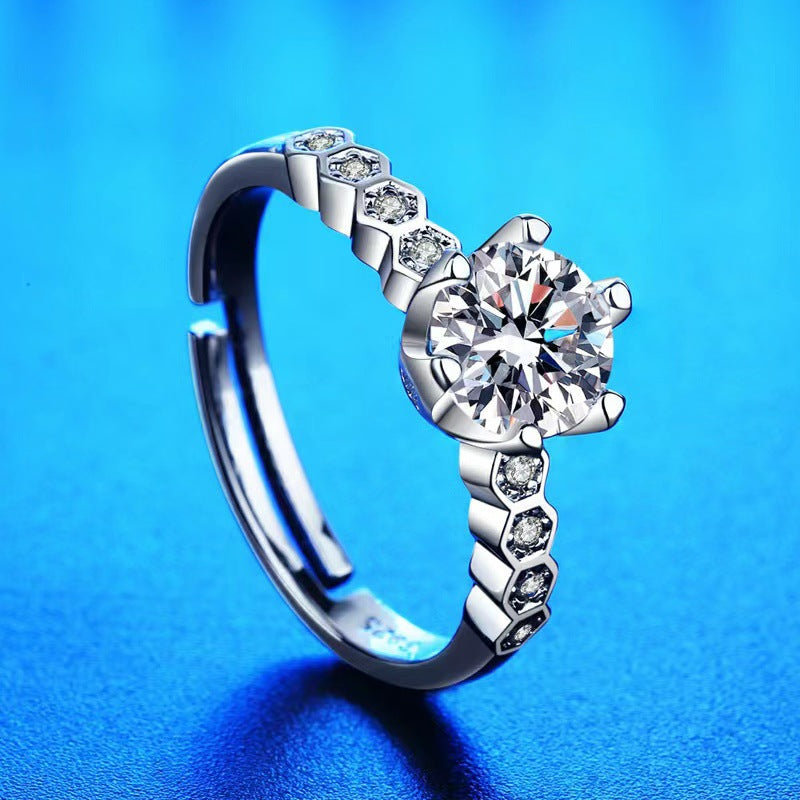 Moissanite Female Affordable Luxury Fashion Niche Rings