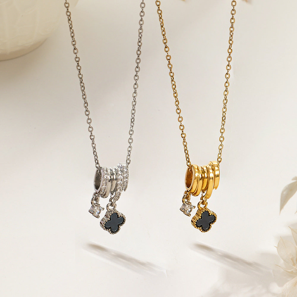 Women's Micro Inlaid Zircon Sun Star Moon Zodiac Clavicle Necklace