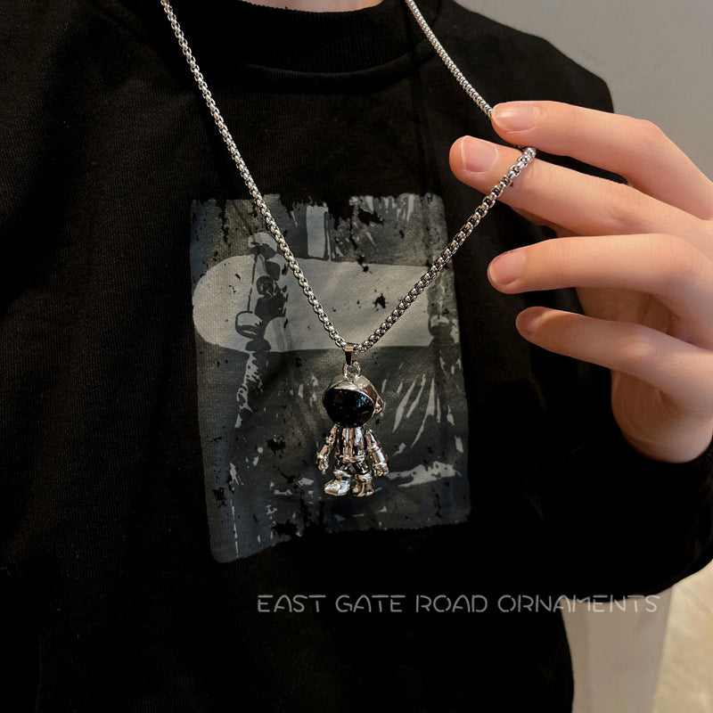 Women's & Men's Astronaut Hip Hop Fashionable Long Sweater Chain T-shirt Necklace