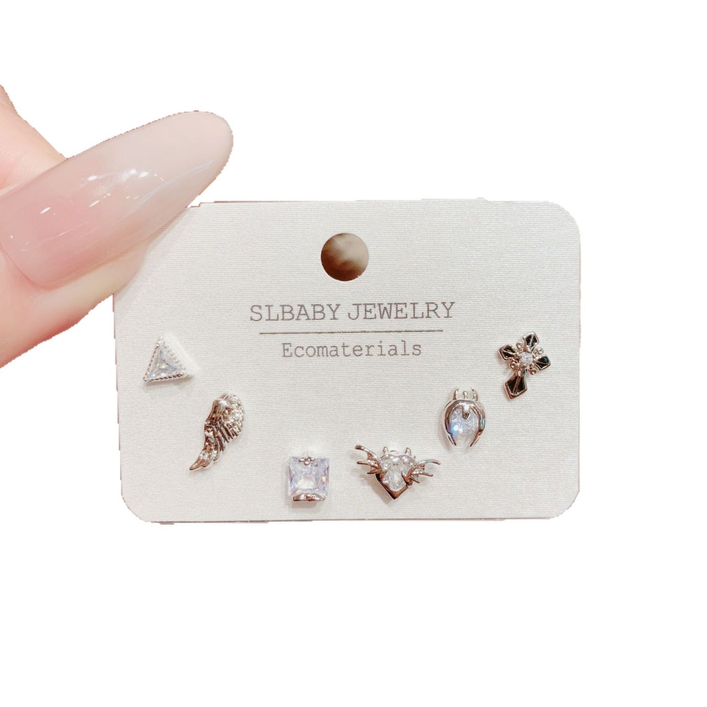 Women's & Men's Three-piece Suit Light Luxury Personality Fashion Stud Earrings