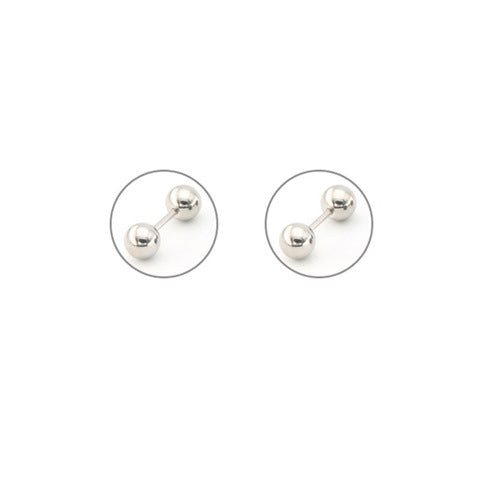 Men's Twist Dumbbell Ball Cartilage Ear Bone Pin Titanium Steel Golden Earrings