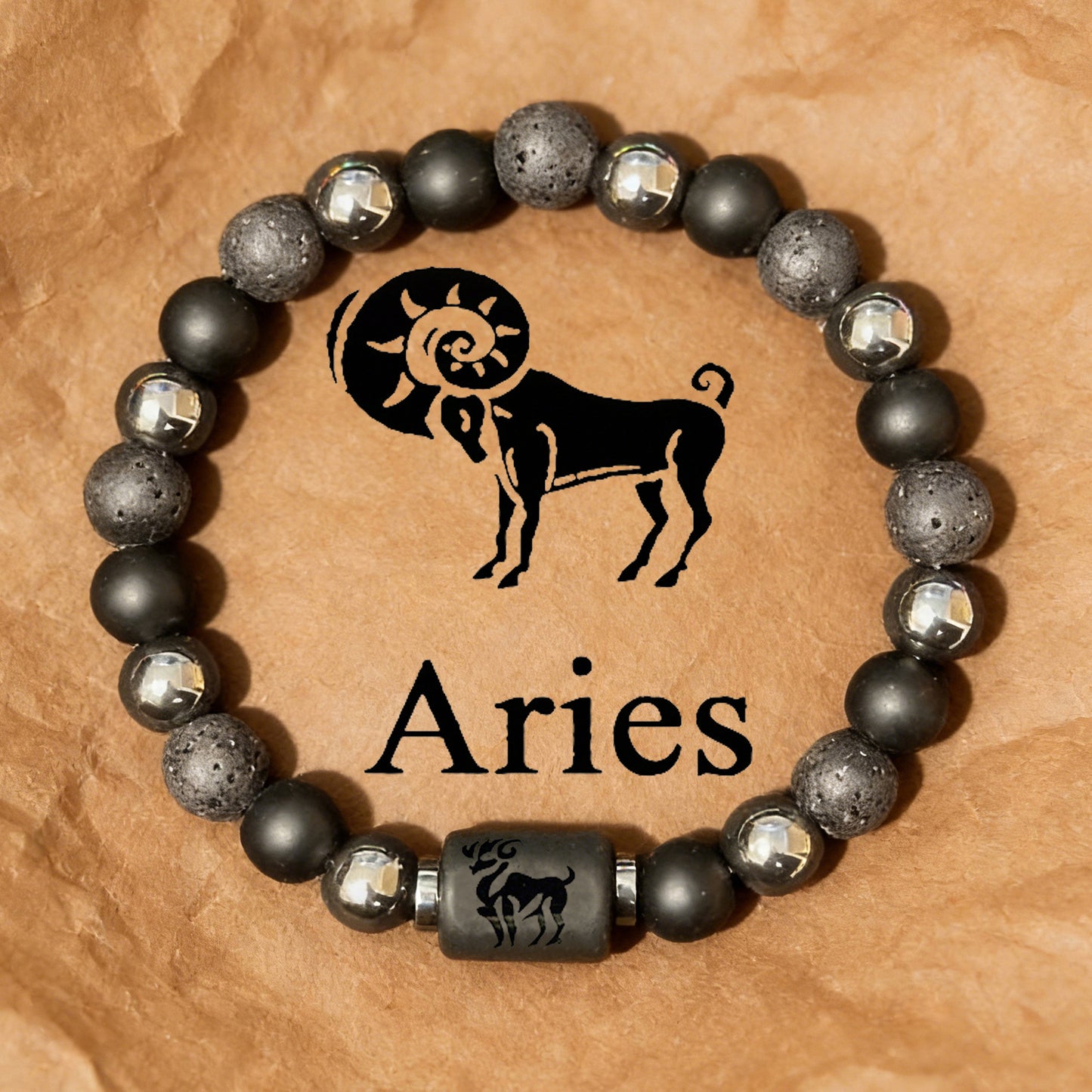 Planets Twee Constellations Natural Stone Blue Black Bracelet