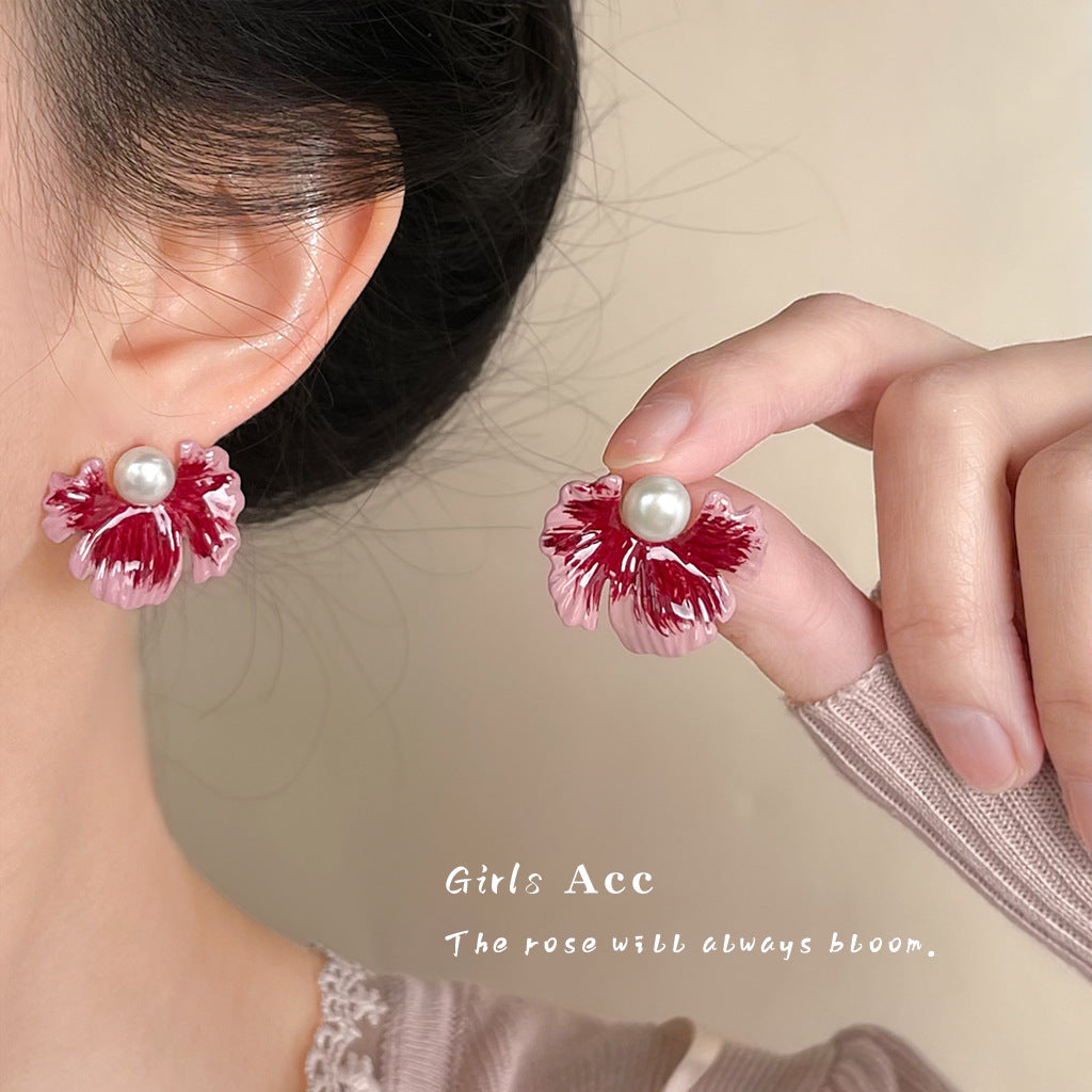 Flower Sier Needle Affordable Luxury Style Zircon Rings