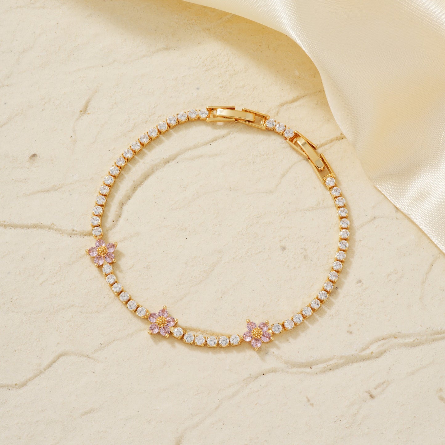 Style Copper Inlaid Zircon Sweet Elegance Niche Bracelets