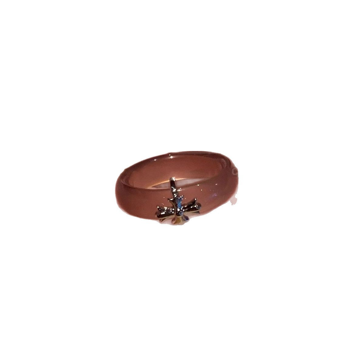 Simple Cross Transparent Female Light Luxury Trendy Fashion Personality Index Ring