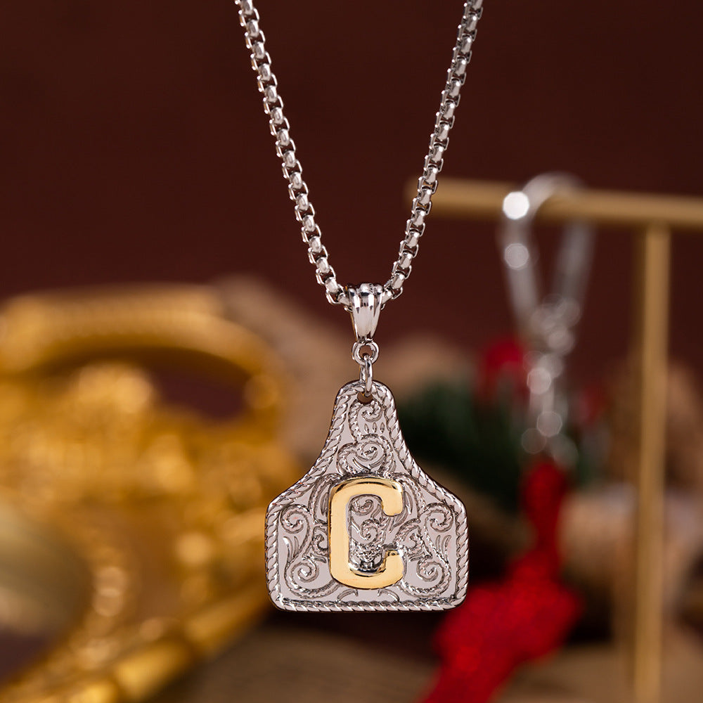 Women's Fashion English Letters Electroplated Copper For Design Personalized Clavicle Necklace