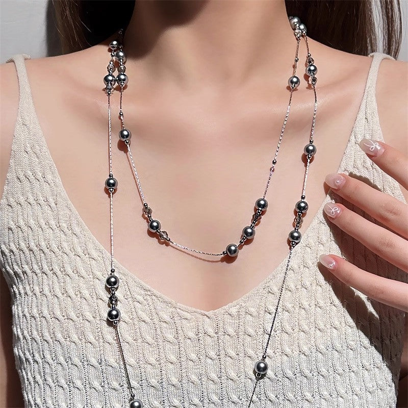 Women's Flower For Light Luxury Minority Design Vintage Sweater Chain Everyday Necklace