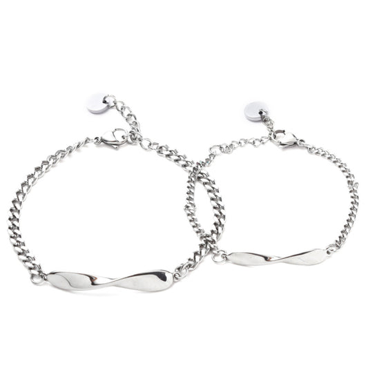 Women's & Men's Engraved Girlfriends Commemorative Gift And Mobius Bracelets