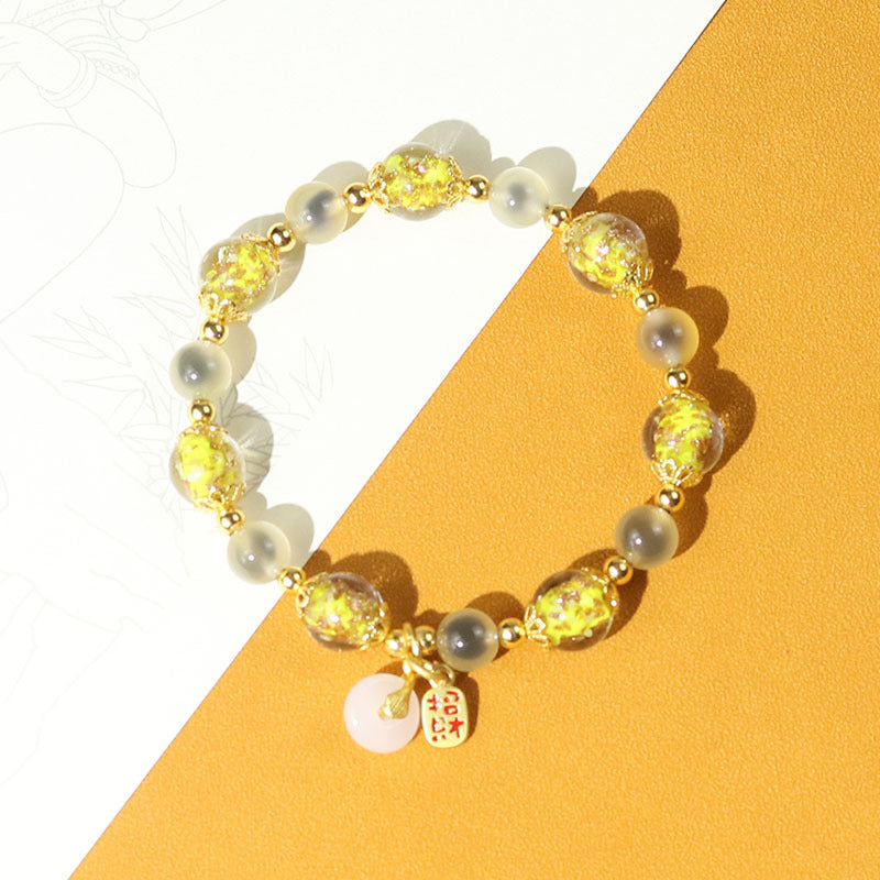 Women's Agate High-grade Natural Fragrant Gray Glaze Scenic Spot Live Bracelets