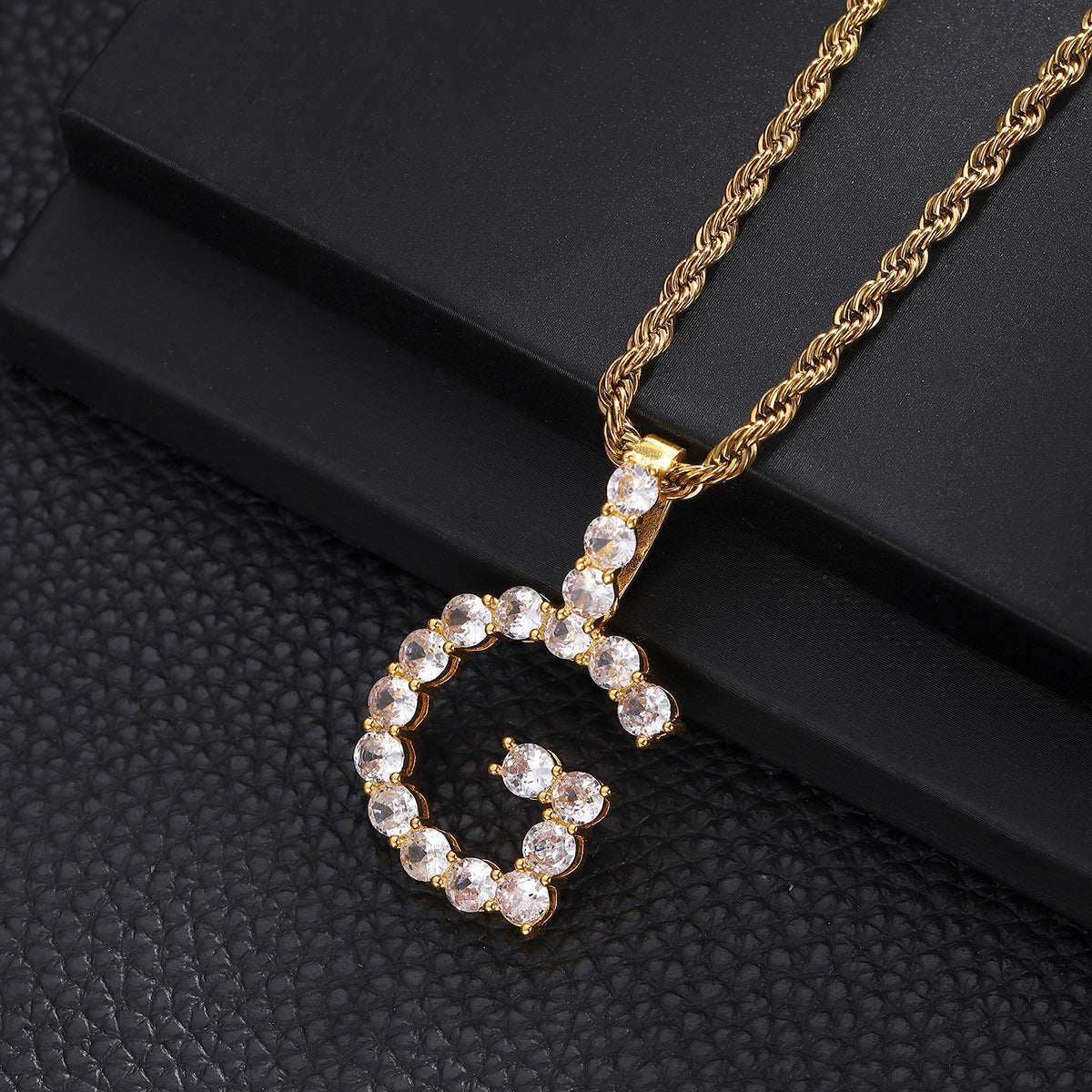 Women's & Men's English Letters Copper Inlaid With Zircon Pendants