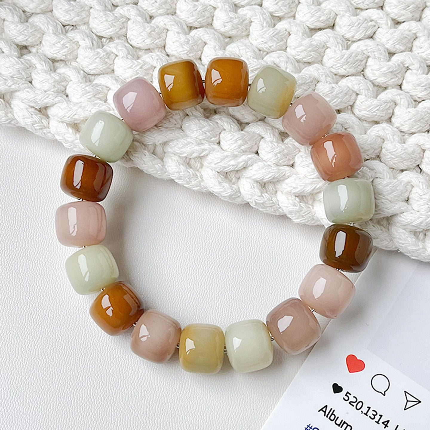 Bodhi Pliable Temperament Hand Toy Seed Barrel Beads Single Circle Bracelet