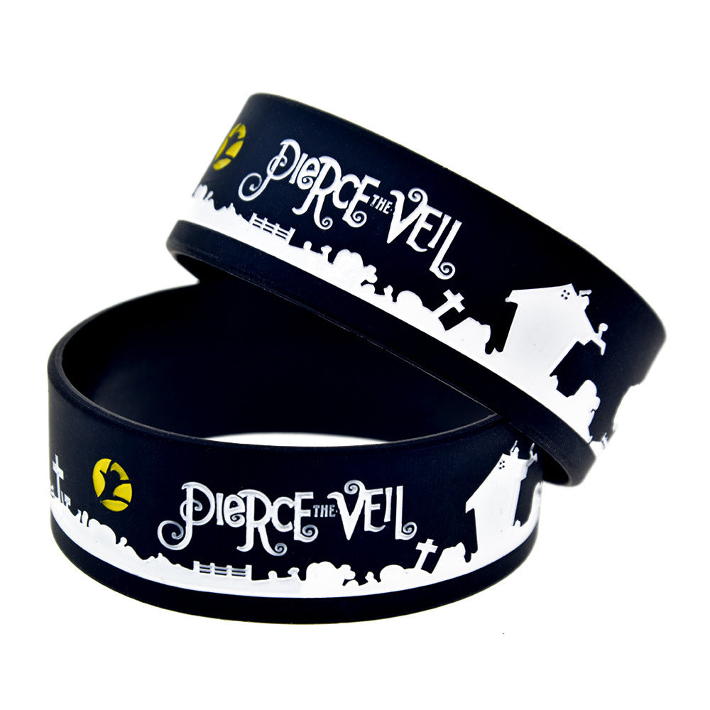 Silicone Fashion Music Hand Strap Trendy Hip Hop Bracelet