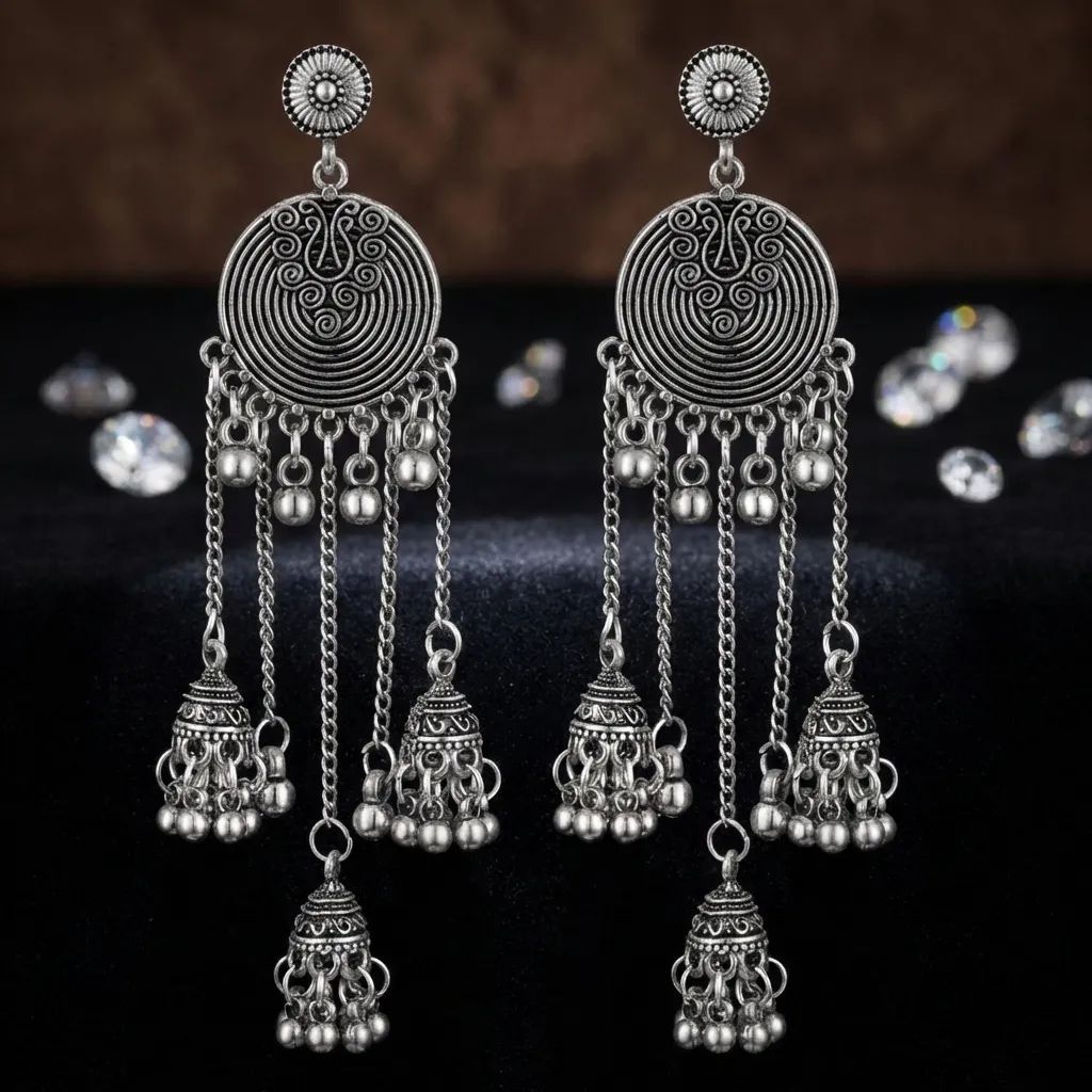 Round Bell Long Personalized Bohemian Ethnic Earrings