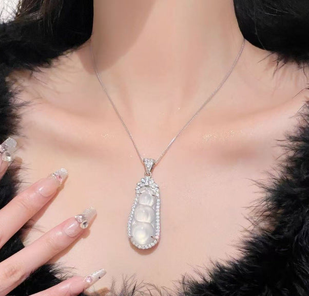 Women's Chinese Style Imitation Pink Tourmaline Small Chic For Special Interest Necklaces