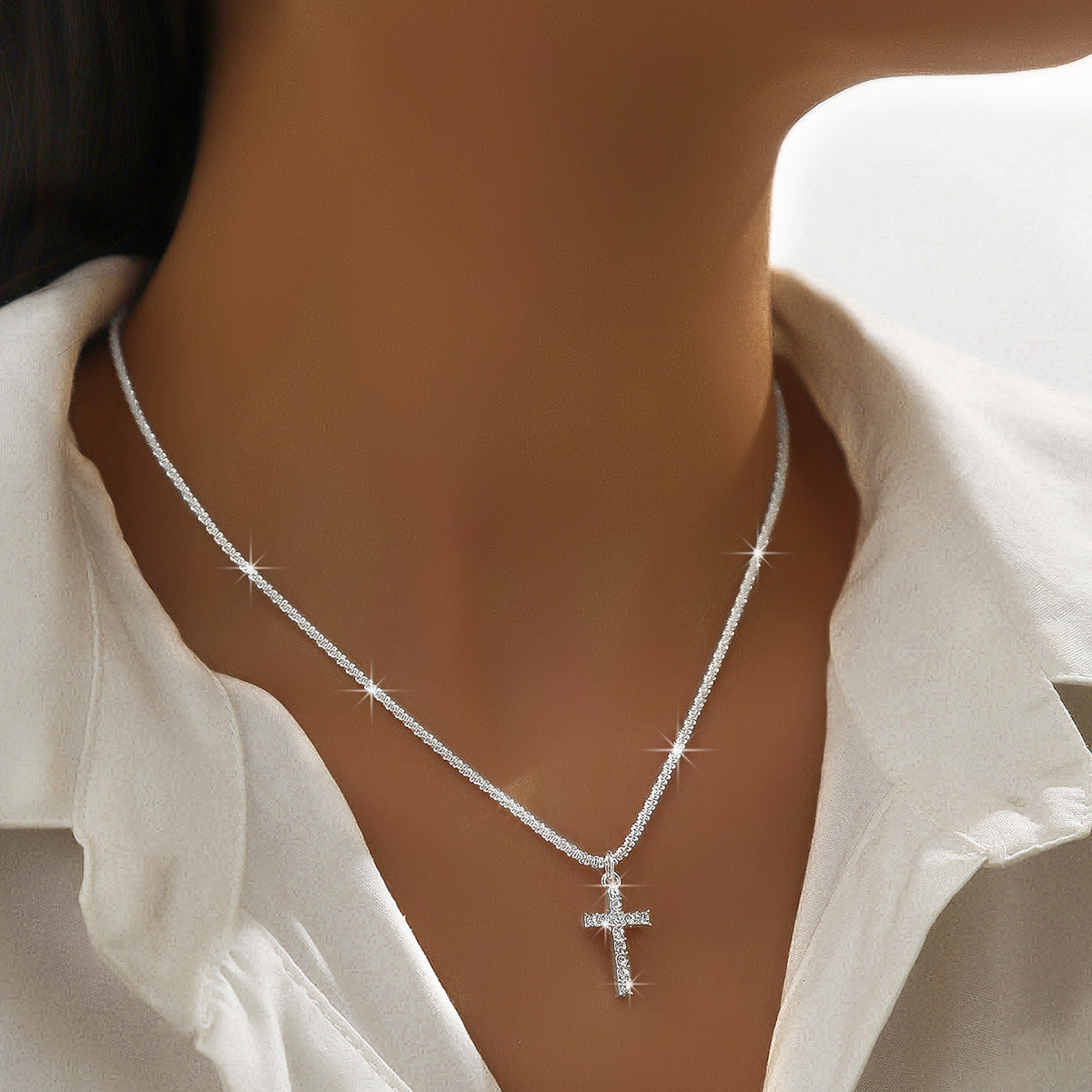 Cold Wind Sparkling Niche Design High-grade Light Luxury Shiny Necklaces