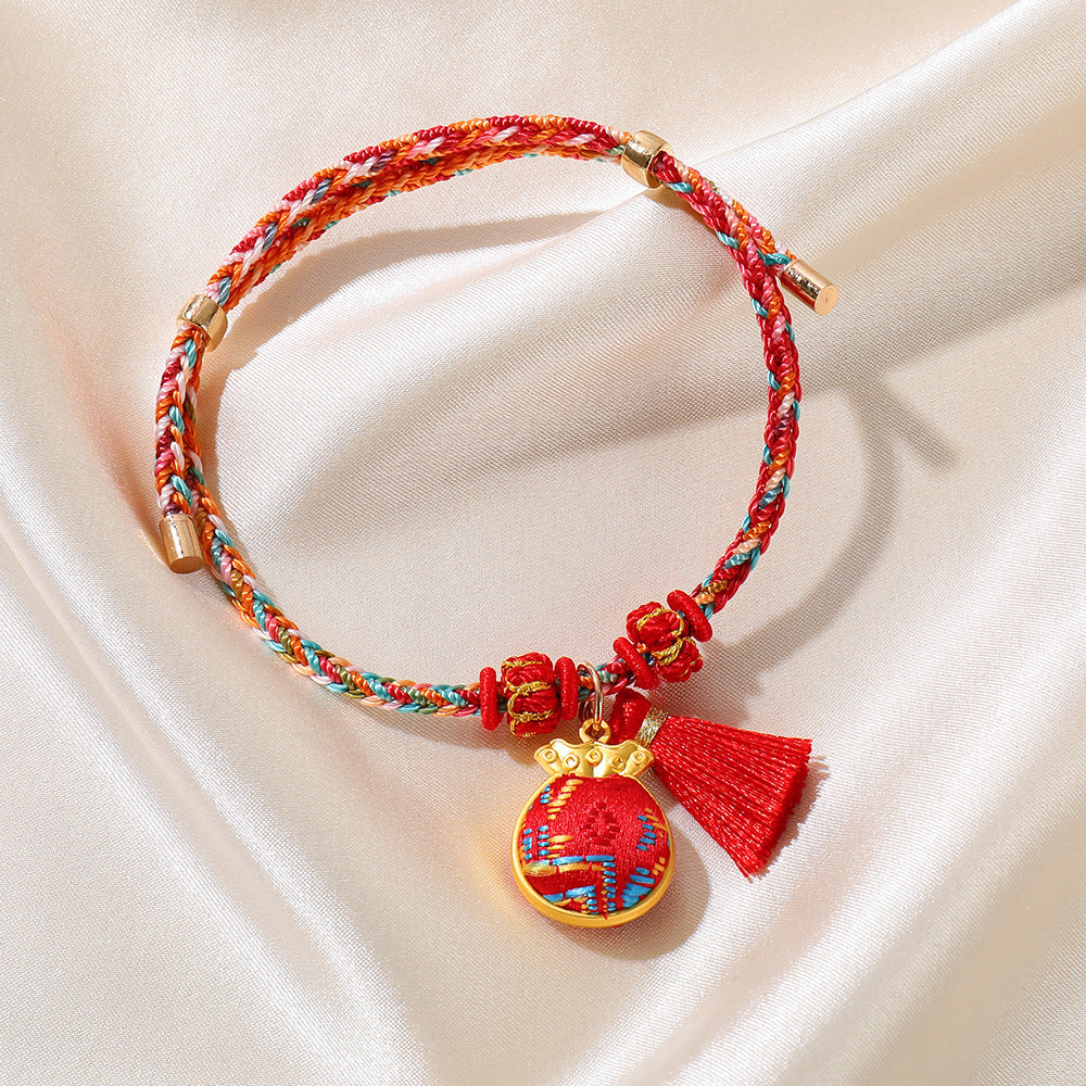 Children's Dragon Boat Festival Colorful Rope Carrying Strap Hand-woven Tiger Sachet Bracelets