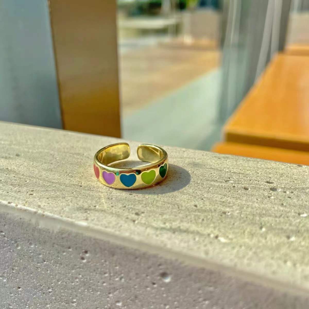Simple Sweet Bow Matte Gold High Sense Daily Adjustable Ring