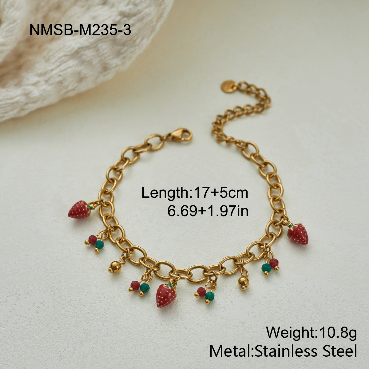 Stainless Steel Sweet Strawberry Niche Design Necklaces