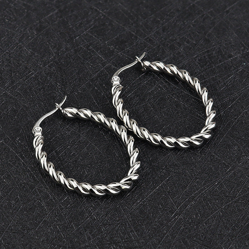 Minority Simple Personality Fashion Titanium Steel Ear Buckle