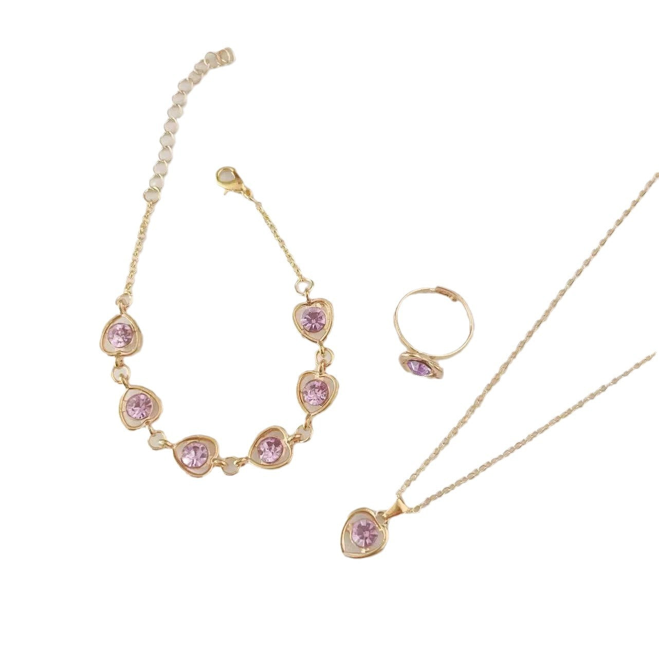 Crystal Love Female Graceful Personality Heart Earrings