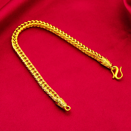 Men's Vietnam Placer Gold Snake Bone Fox Tail Necklaces