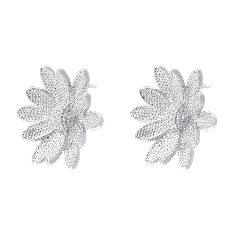 Petal Flower Retro Spiral Shaped Ear Earrings